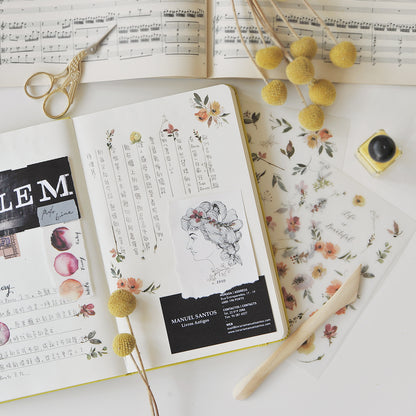 MU Print-on Stickers - Yellowish Beige Garden