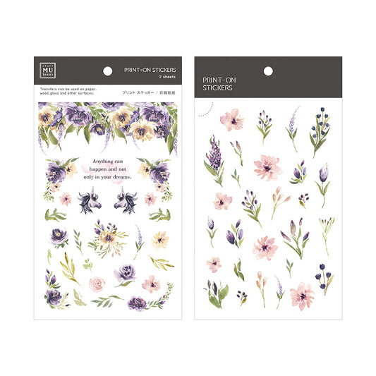 MU Print-on Stickers - Dreamy Purple Garden