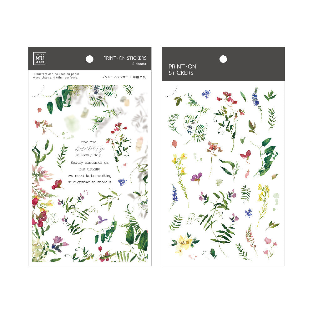 MU Print-on Stickers - Wild Flowers