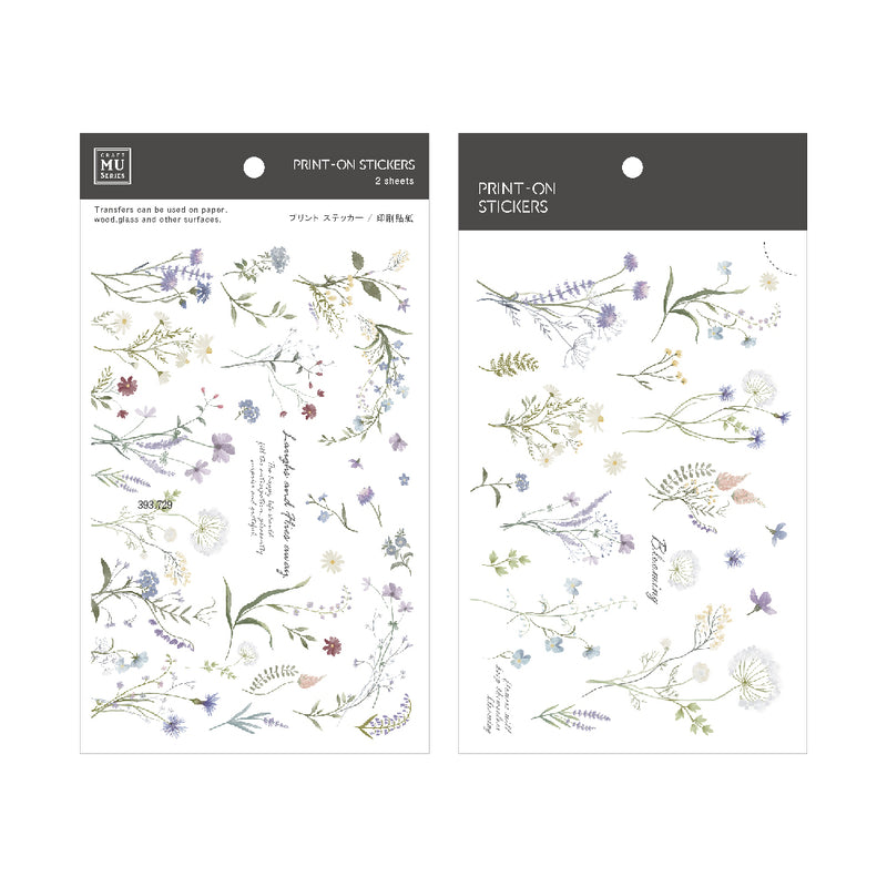 MU Print-on Stickers - Delicate Blue