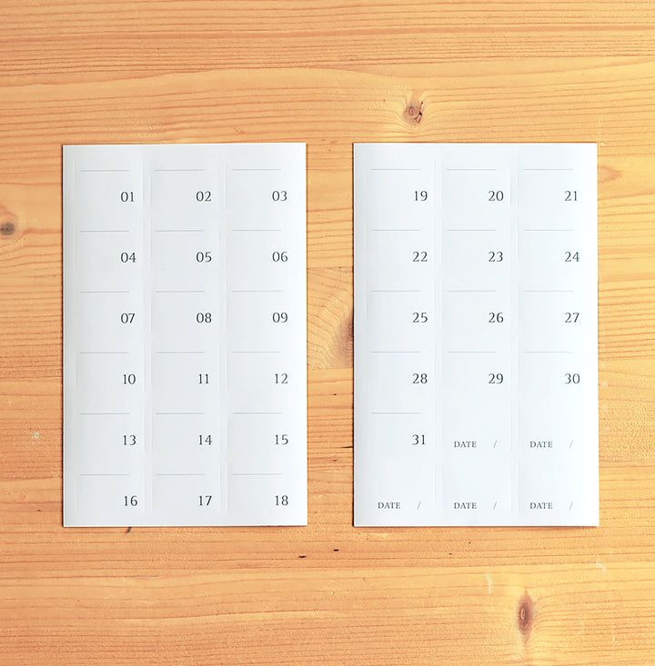 MU Daily Planner Number Sticker Set - Small Numbers