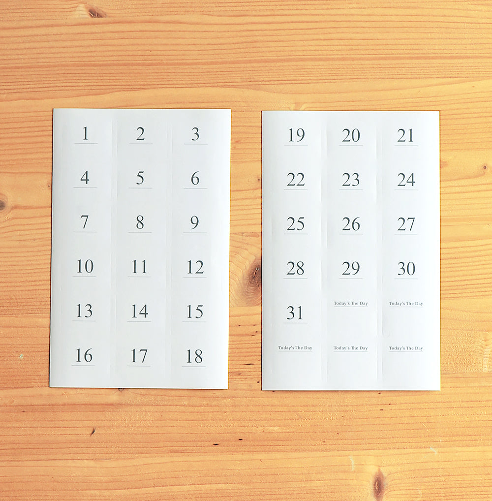 MU Daily Planner Number Sticker Set - Large Numbers