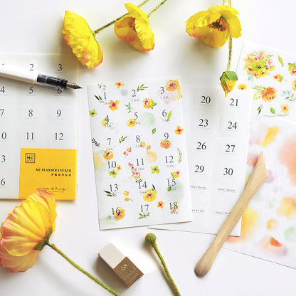 MU Daily Planner Number Sticker Set - Large Numbers