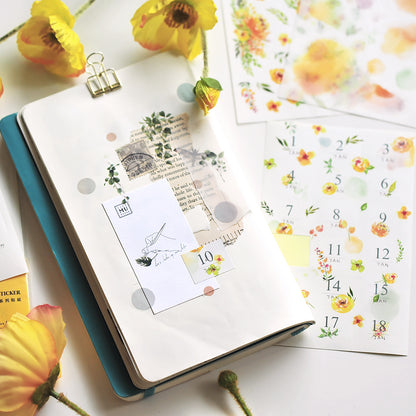 MU Daily Planner Number Sticker Set - Large Numbers