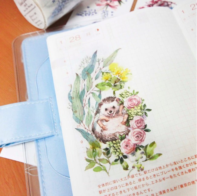Wide Washi Tape - Little Animal Garden