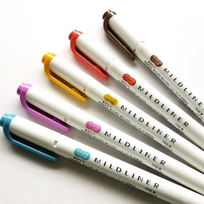 Zebra / Mildliner Highlighters - Nagomi (5 Colors)