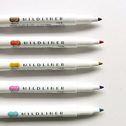 Zebra / Mildliner Highlighters - Nagomi (5 Colors)