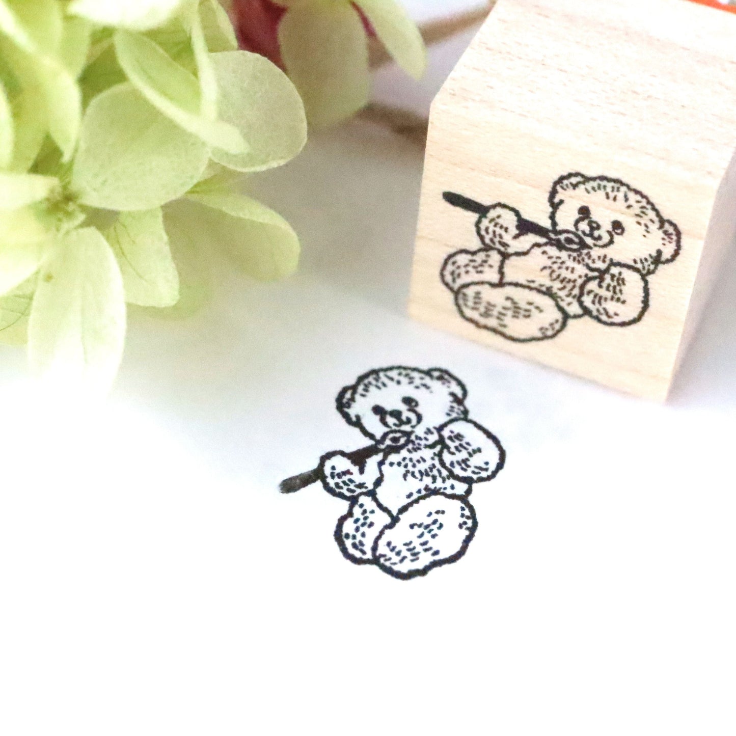 Rubber Stamp - Writing Bear