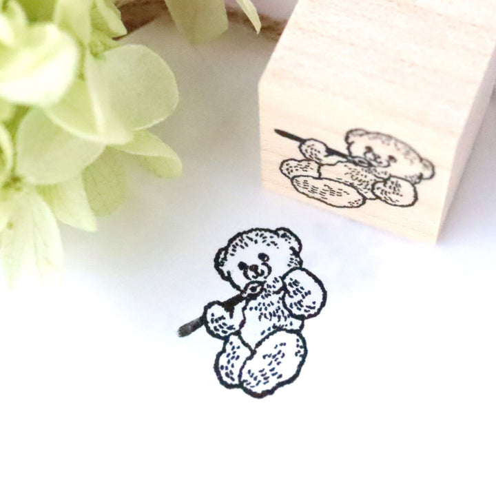 Rubber Stamp - Writing Bear