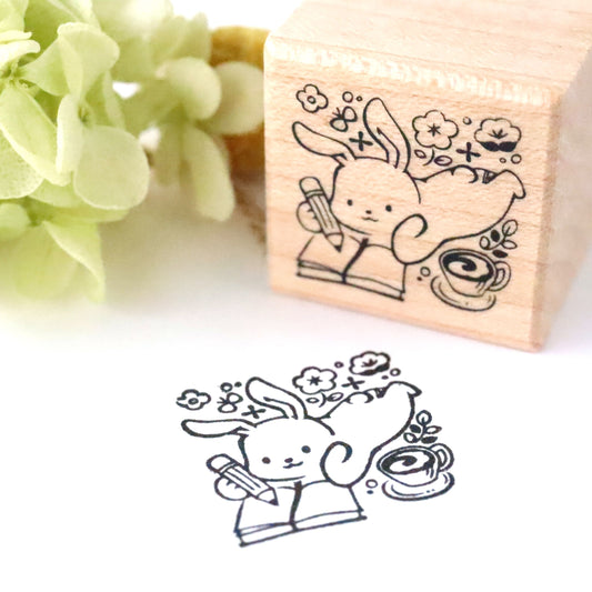 Rubber Stamp - Bunny Memo