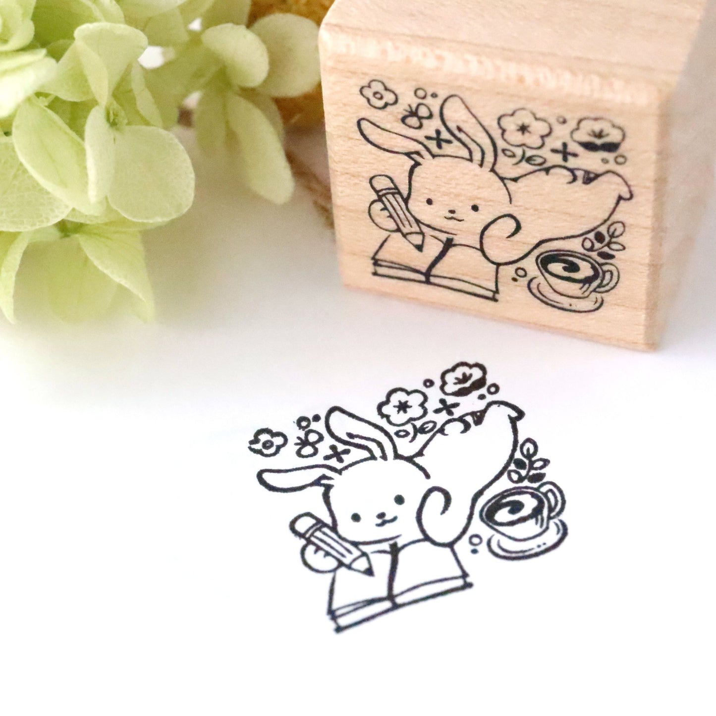 Rubber Stamp - Bunny Memo