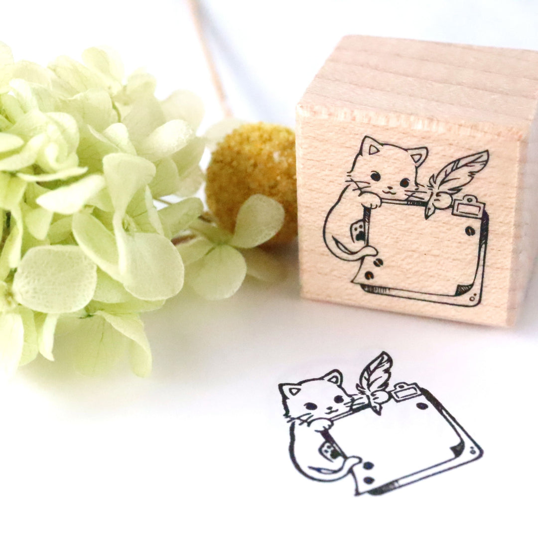 Rubber Stamp - Cat Memo