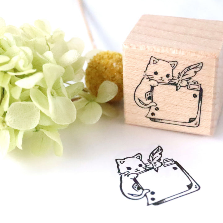 Rubber Stamp - Cat Memo