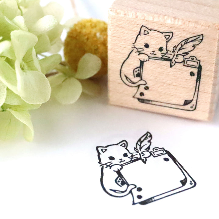 Rubber Stamp - Cat Memo