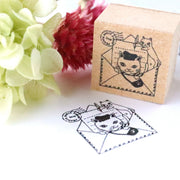 Rubber Stamp - Cat Mail