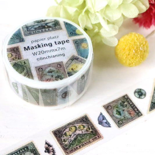 Lin Chia Ning Washi Tape - Antique Stamp