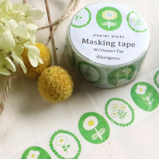 Kurogoma Washi Tape - Flower
