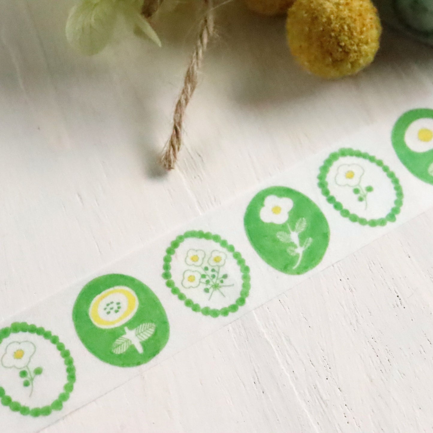 Kurogoma Washi Tape - Flower