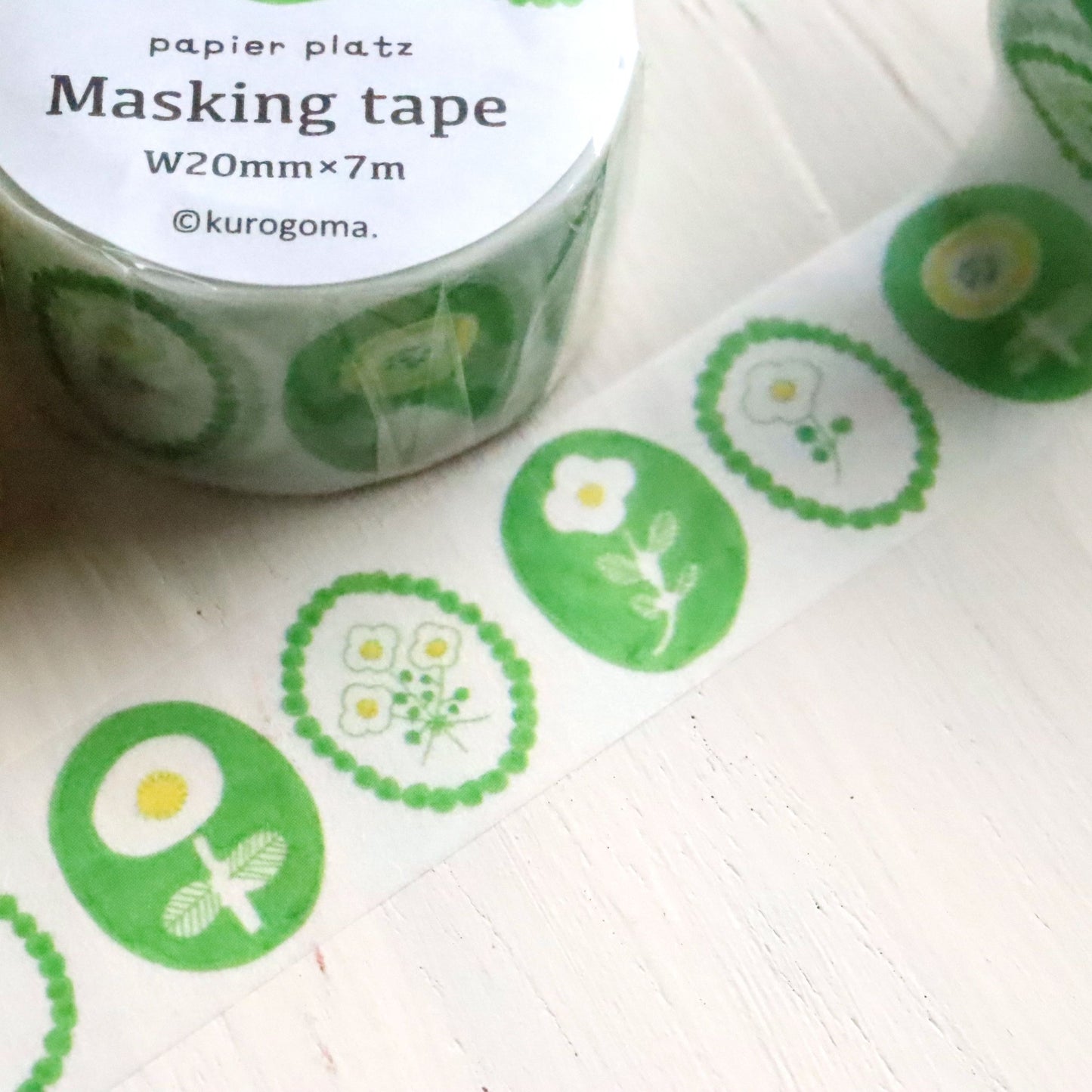 Kurogoma Washi Tape - Flower
