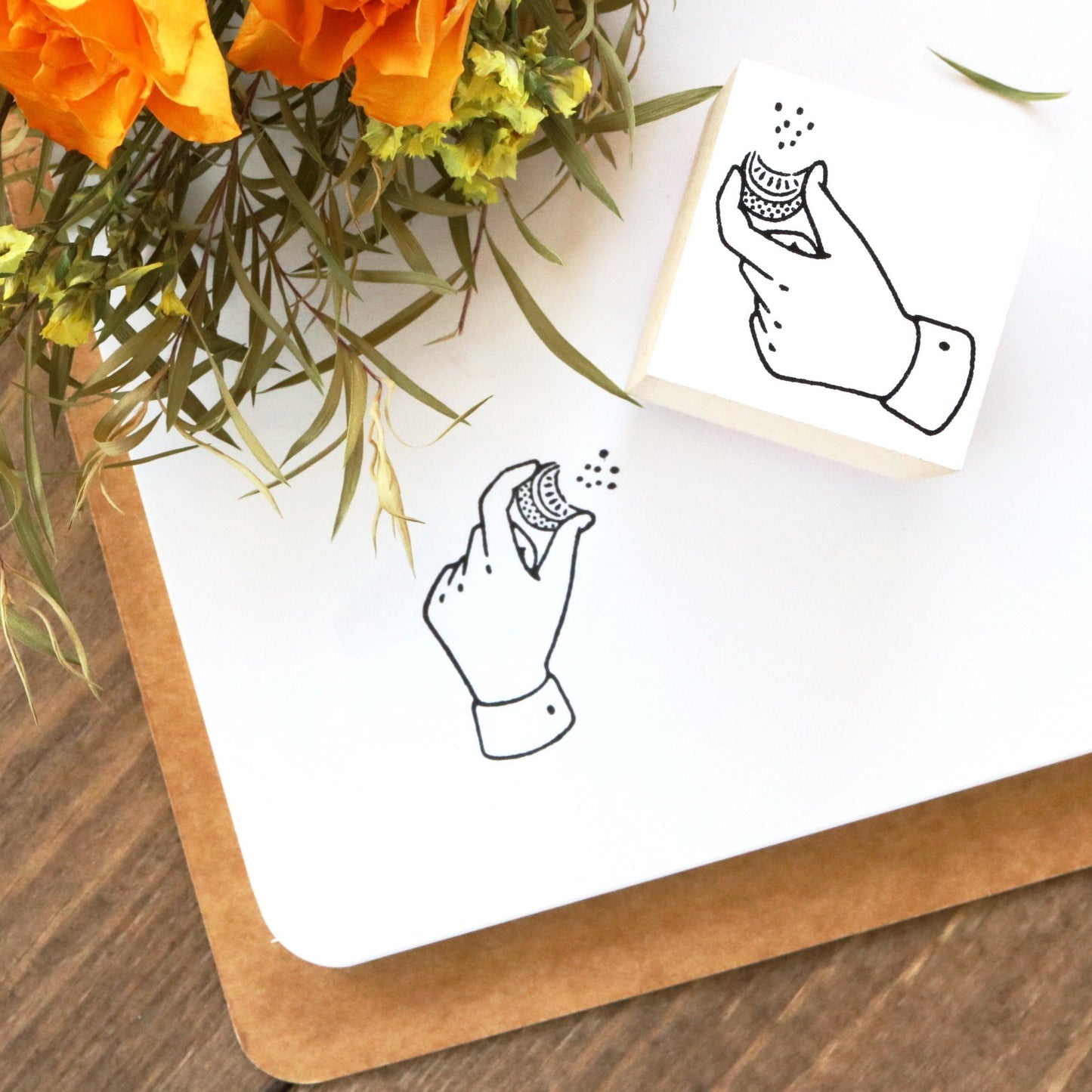 Rakui Hana Rubber Stamps Set - Fruit Basket