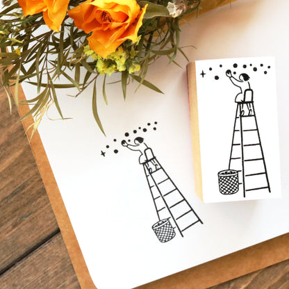 Rakui Hana Rubber Stamps Set - Fruit Basket
