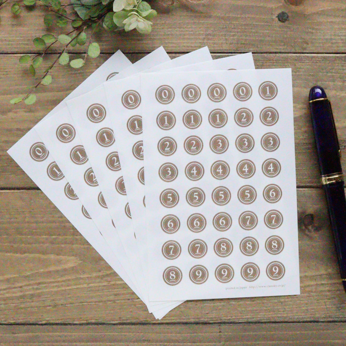 CTFJ x Classiky Number Seal Set - Brown
