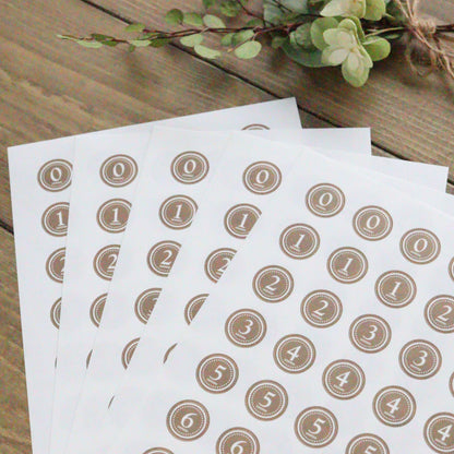 CTFJ x Classiky Number Seal Set - Brown