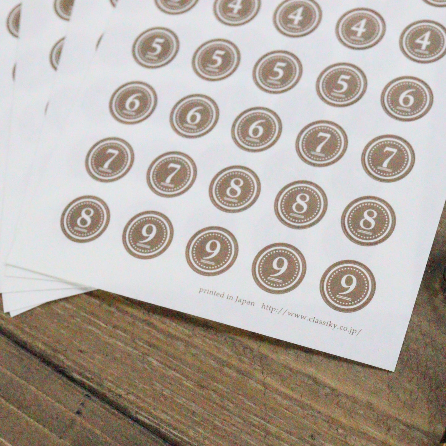 CTFJ x Classiky Number Seal Set - Brown