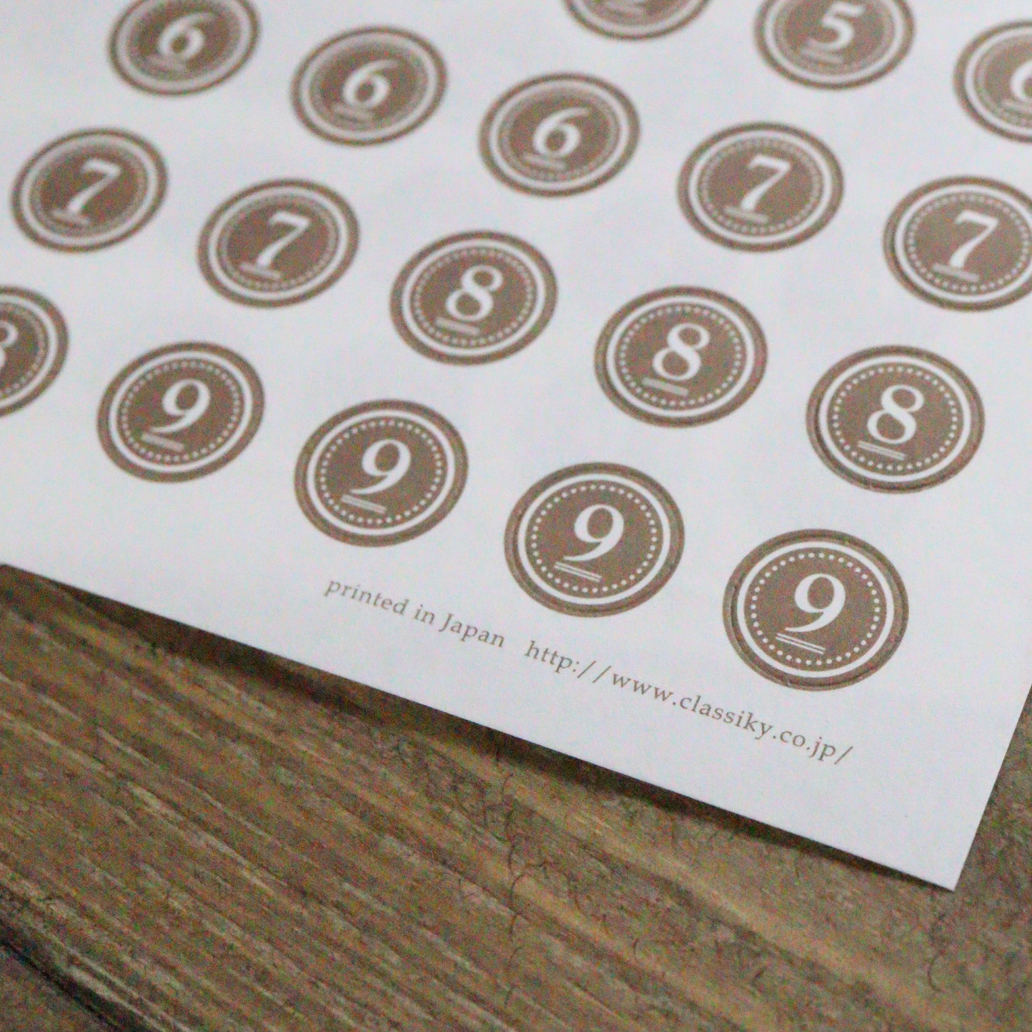 CTFJ x Classiky Number Seal Set - Brown