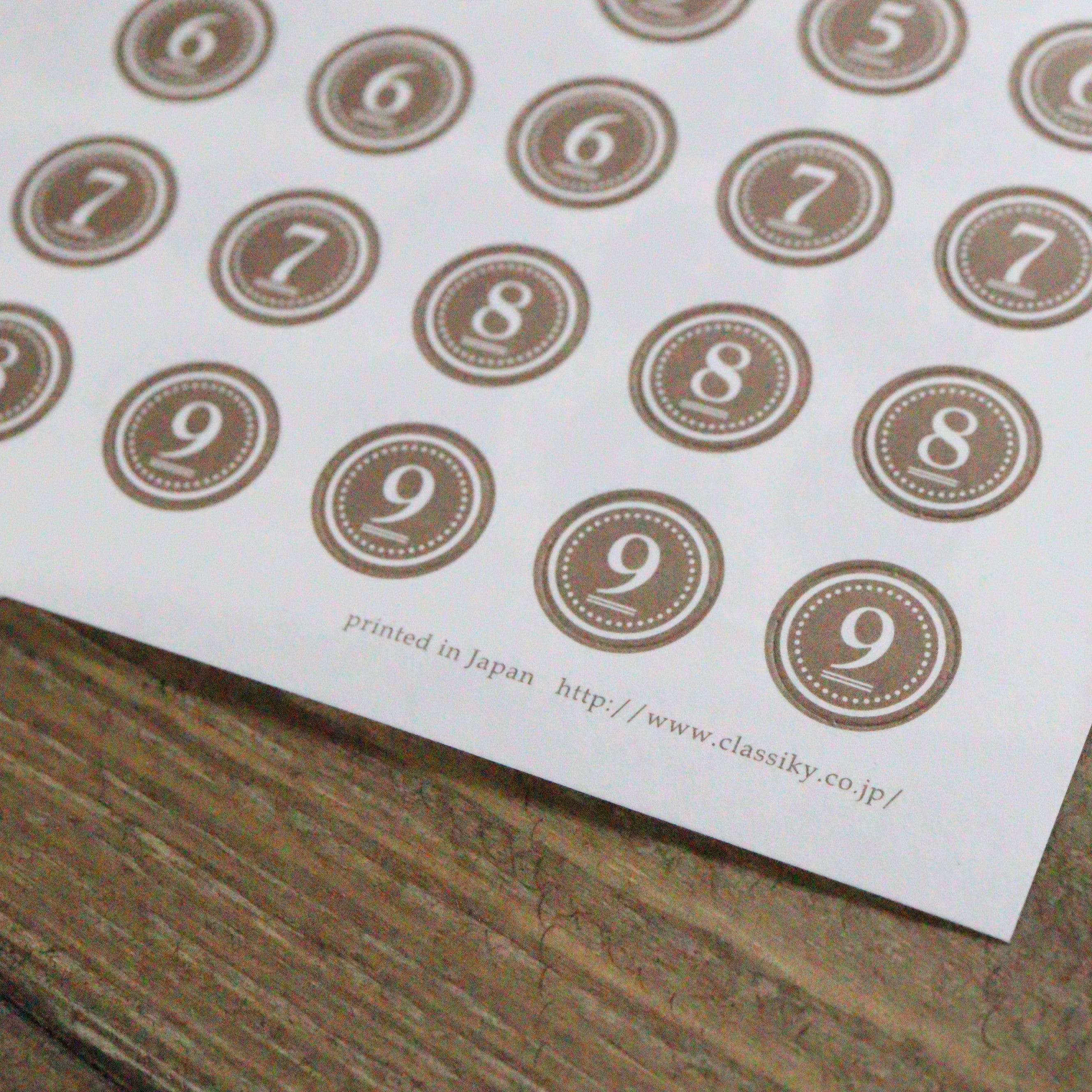 CTFJ x Classiky Number Seal Set - Brown