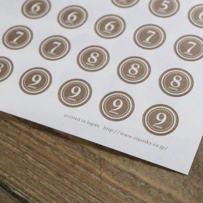 CTFJ x Classiky Number Seal Set - Brown