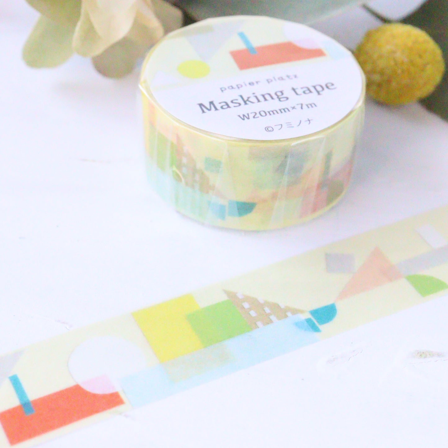 Fuminona Washi Tape - Yellow Pieces