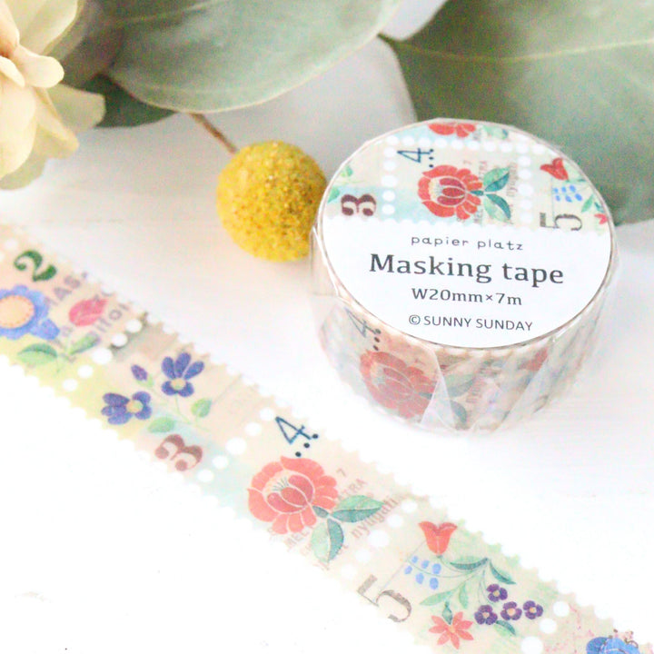 Sunny Sunday Washi Tape - Vintage Stamp