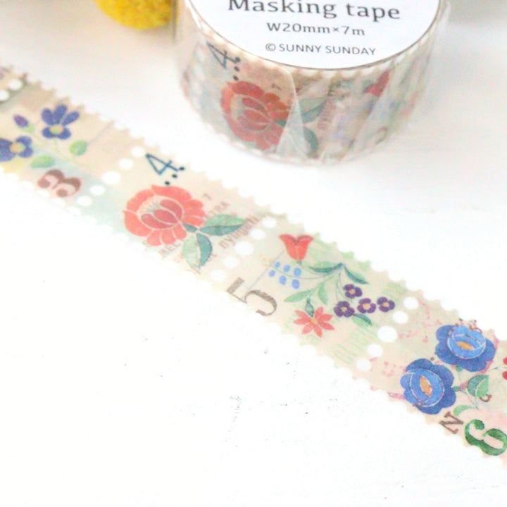 Sunny Sunday Washi Tape - Vintage Stamp