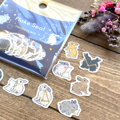 Shinako Moriyama Flake Stickers - Bunny Constellation