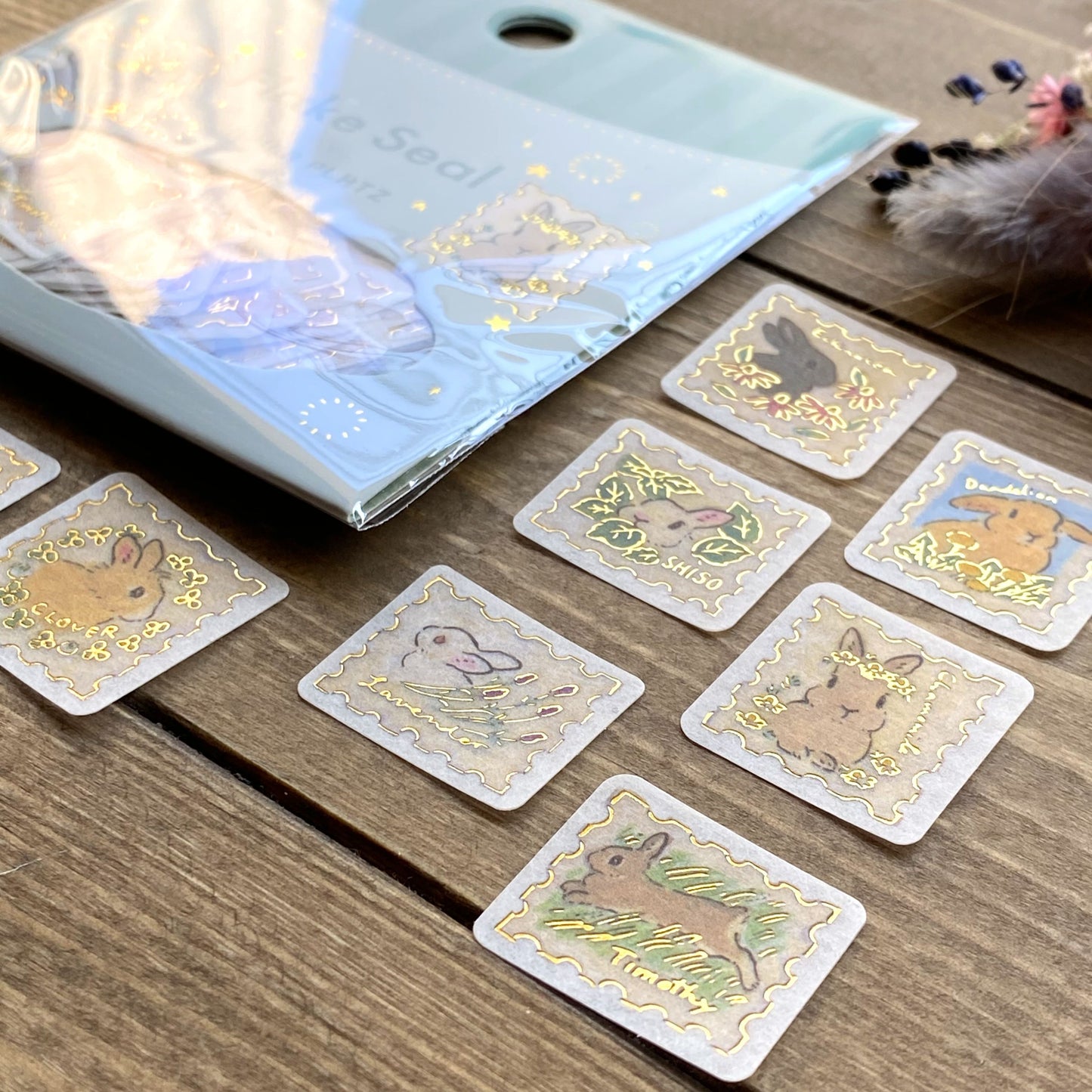 Shinako Moriyama Bunny Flake Stickers - Stamps