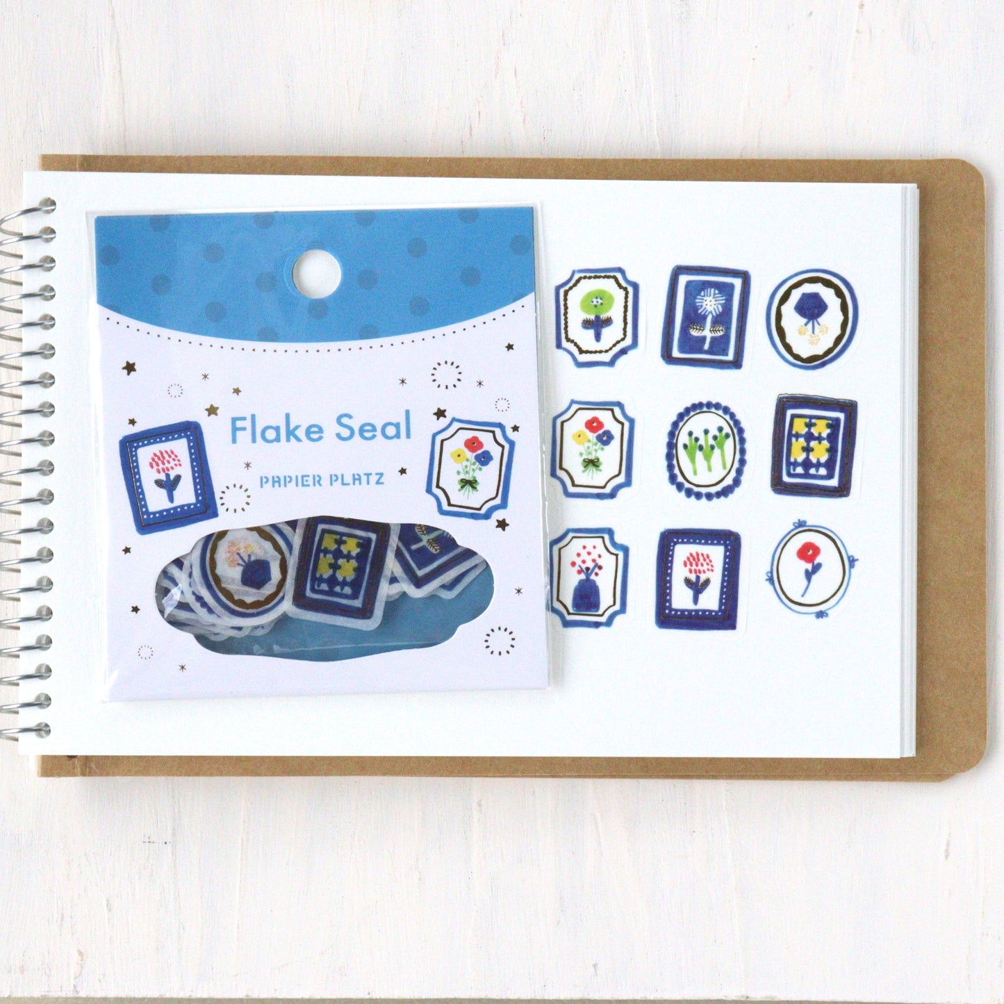 Kurogoma Flake Stickers - Framed Flowers