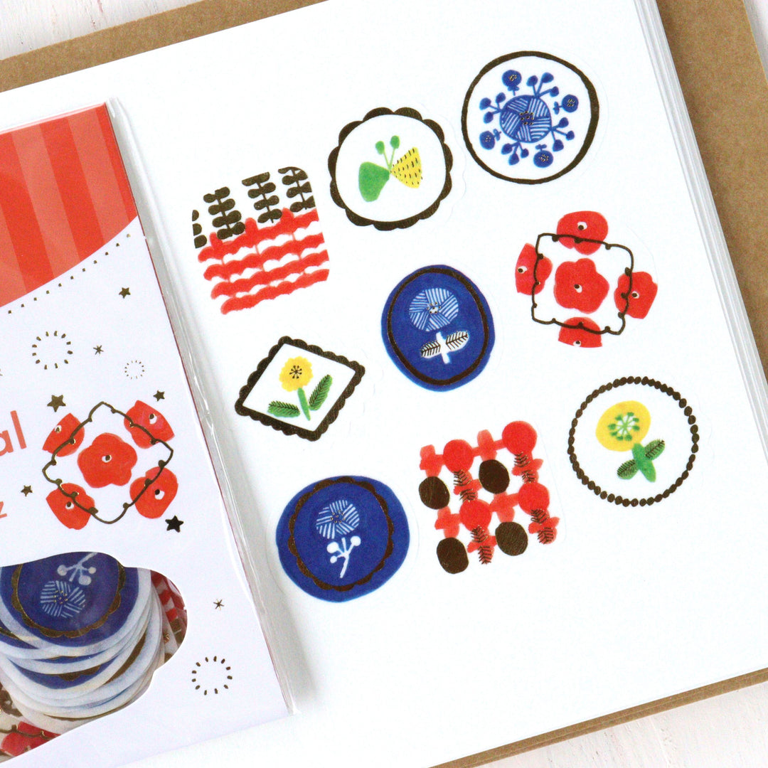 Kurogoma Flake Stickers - Flowers