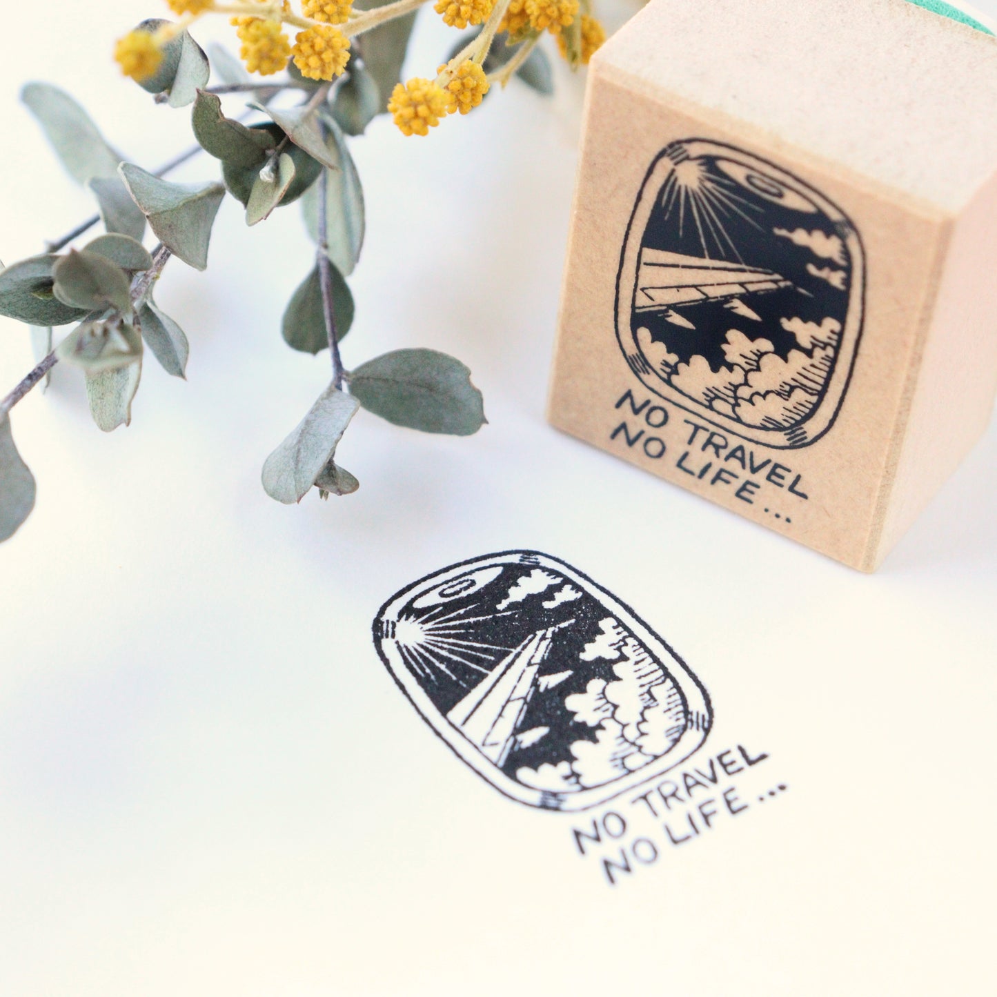 Rubber Stamp - No Travel No Life