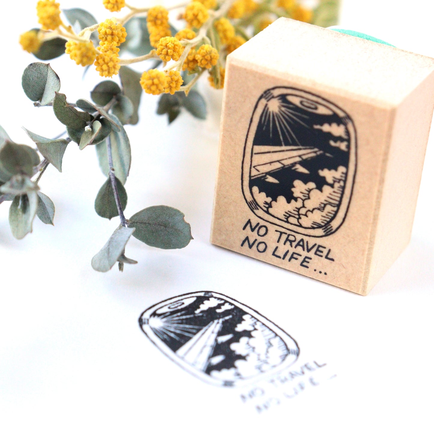 Rubber Stamp - No Travel No Life