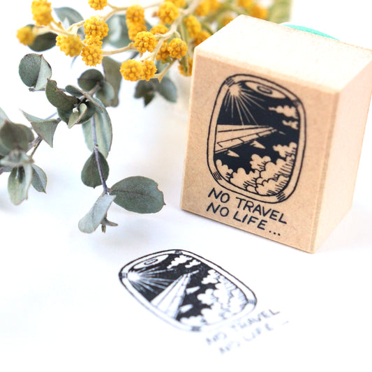 Rubber Stamp - No Travel No Life