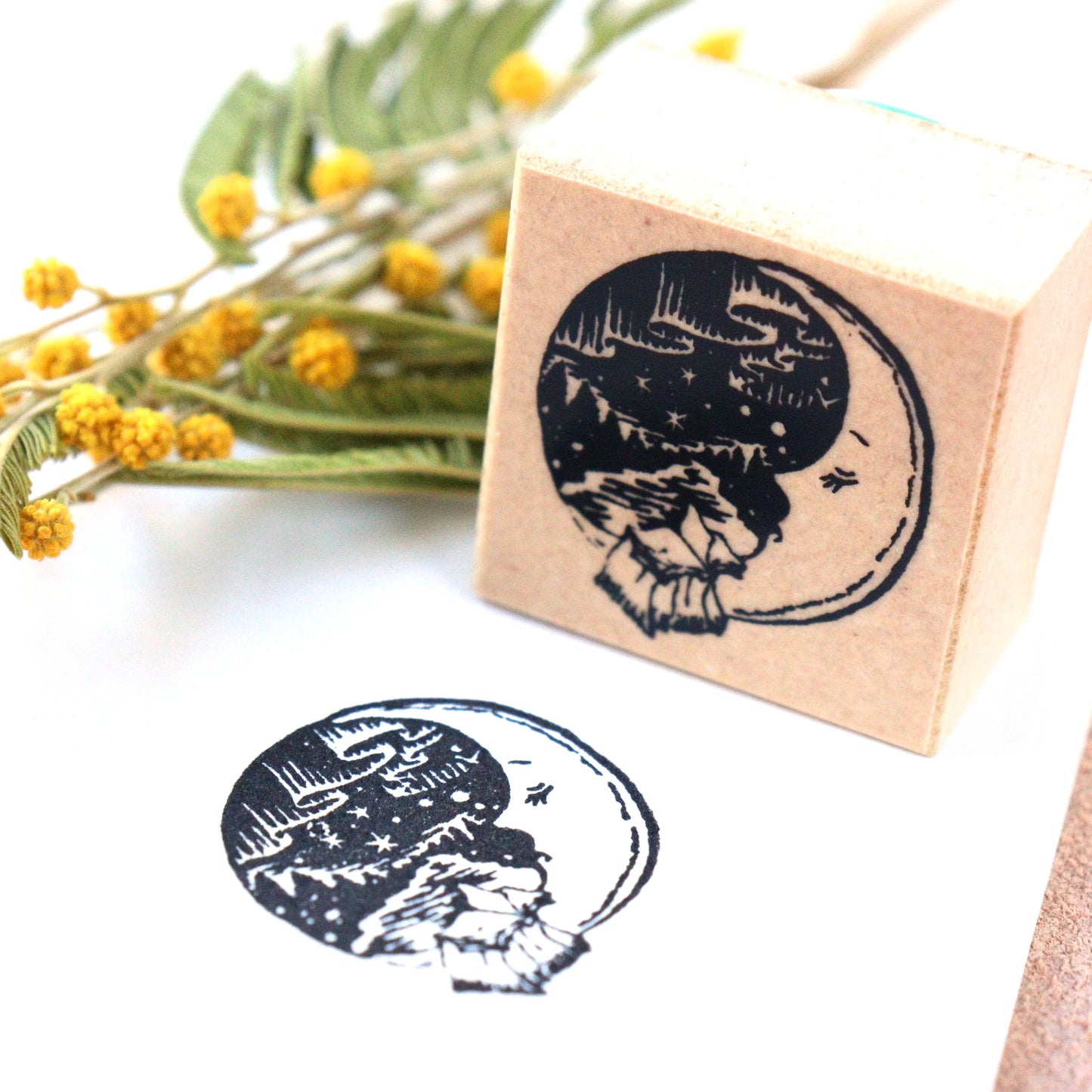 Rubber Stamp - Sleeping Moon