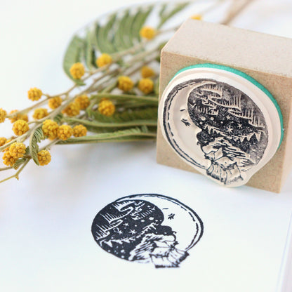 Rubber Stamp - Sleeping Moon