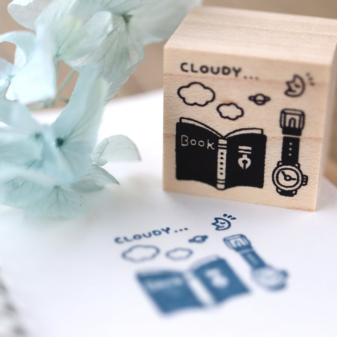 Limited Edition Rubber Stamp - Cloudy