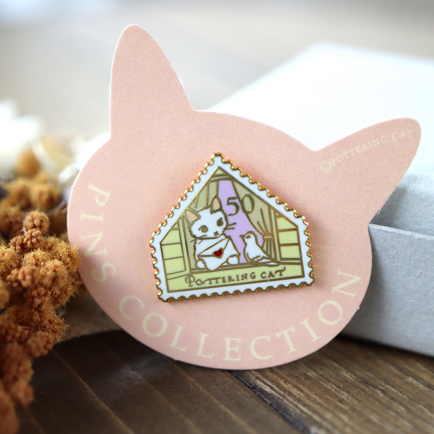 Pottering Cat Cat Pin - You Got Mail