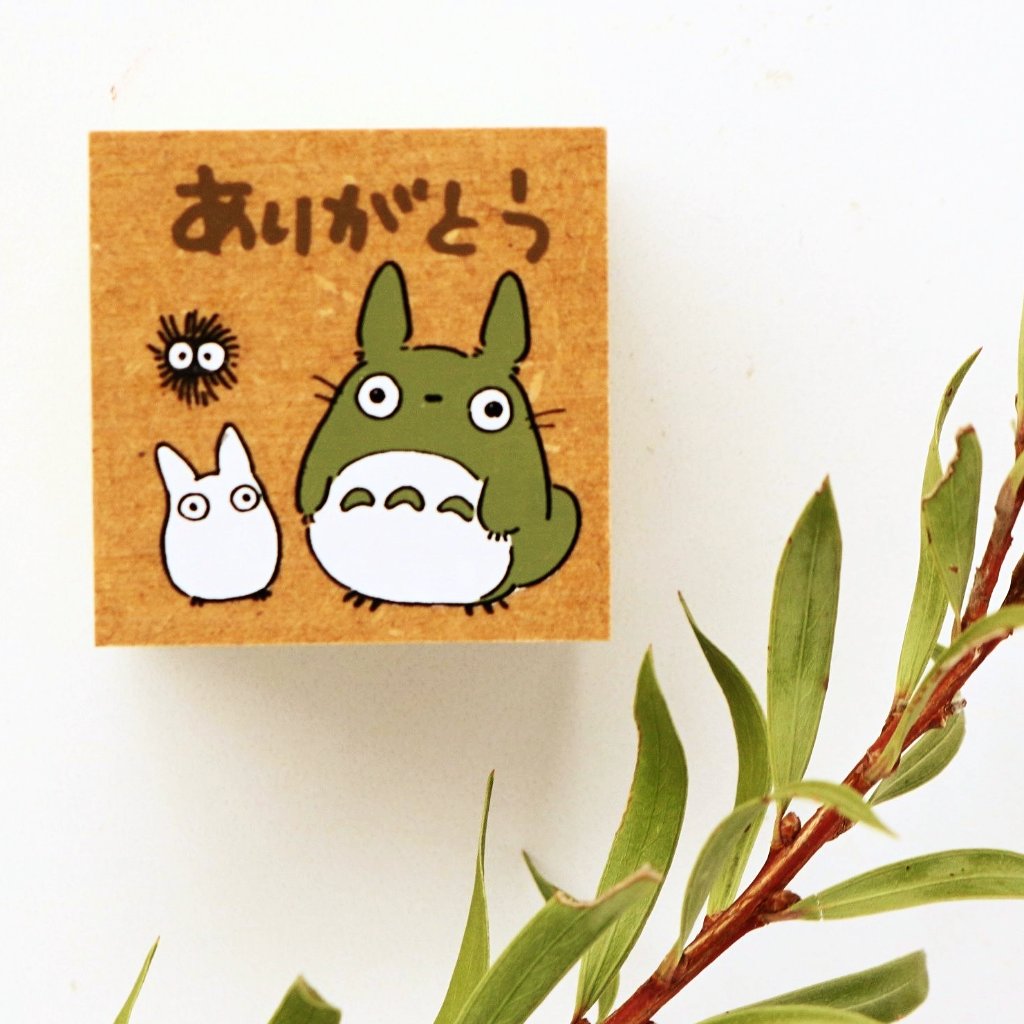 Totoro Rubber Stamp - Thank You
