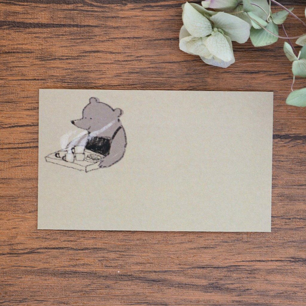 momoro Note Card - Bear's Coffee Shop