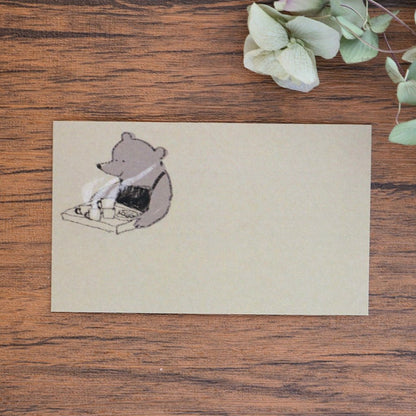 momoro Note Card - Bear's Coffee Shop