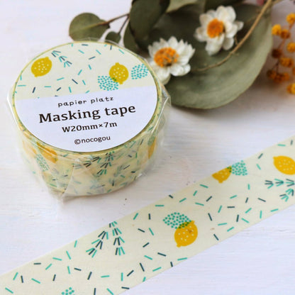 nocogou Washi Tape - Rosemary & Lemon