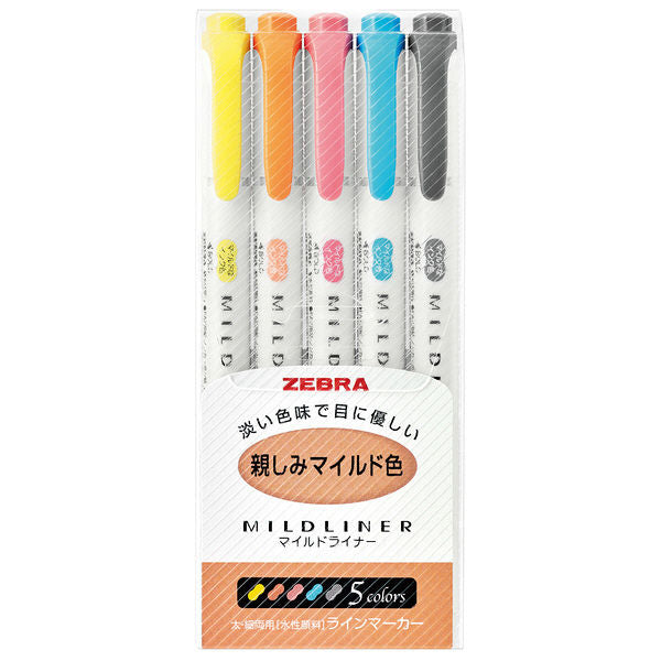 Zebra / Mildliner Highlighters - Shitashimi (5 Colors)